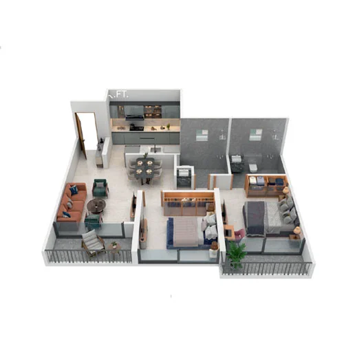 Rohan Nitara Nande 1 BHK Floor Plan Image